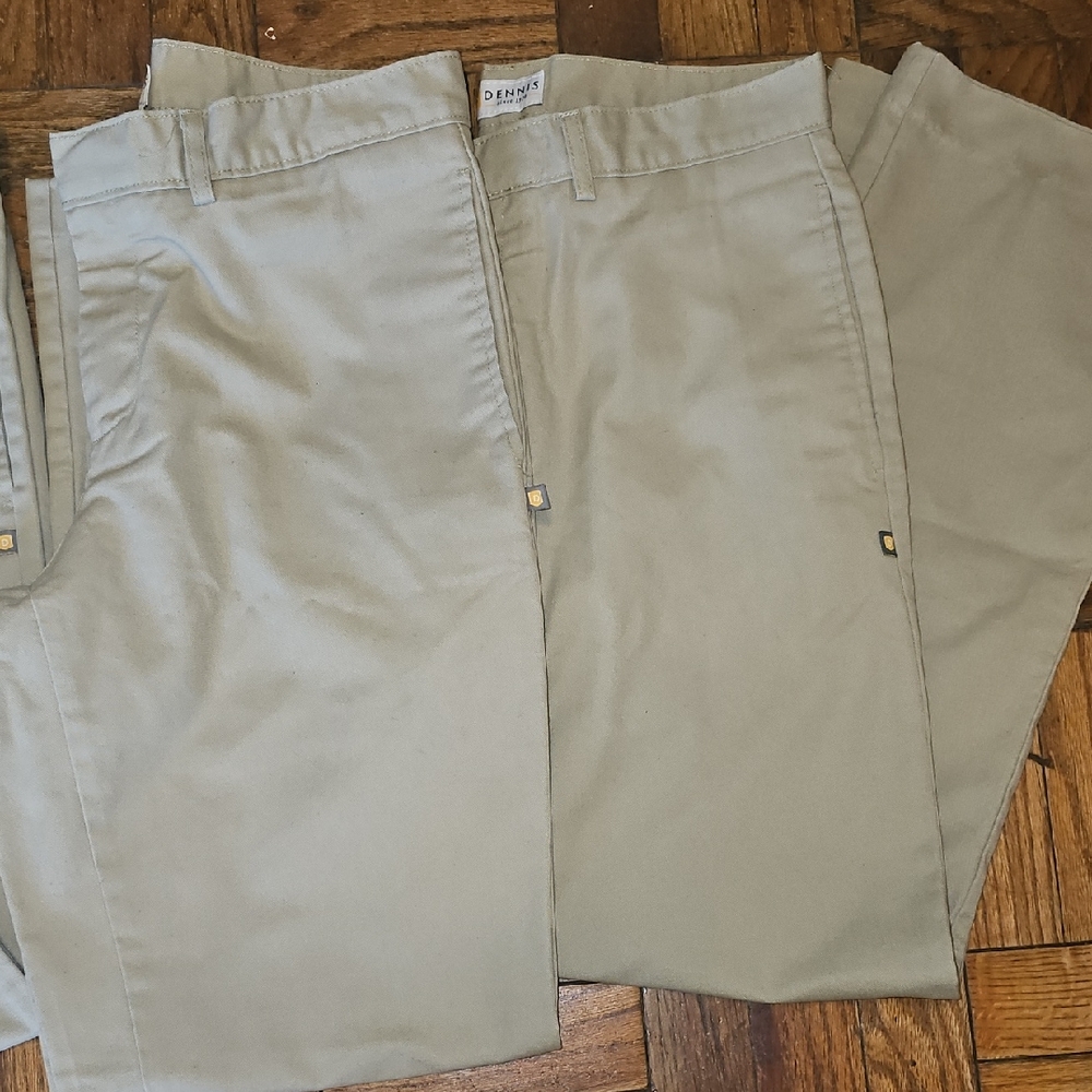 School UNIFORM PANTS Dennis Basso Tan Chinos Cotton Blend Classic